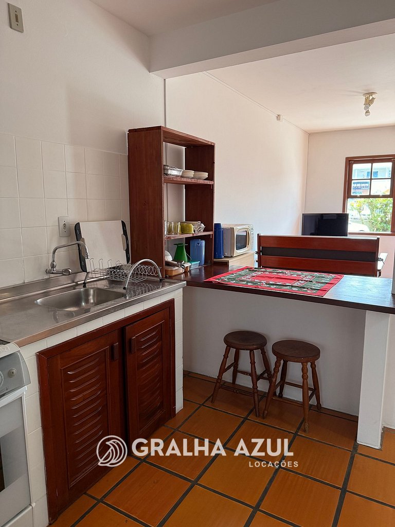 Apartamento de 02 quartos no centro de Garopaba!